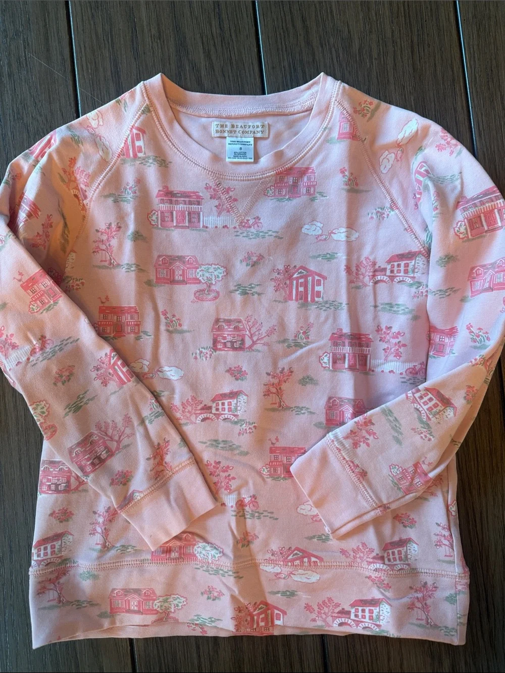 The Beaufort Bonnet Company Pink Scenic Print Girls' Sweatshirt